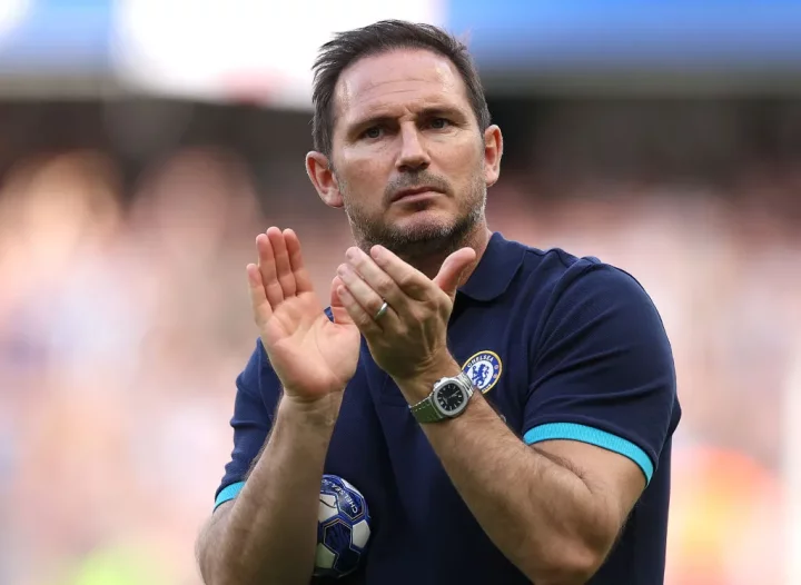 Frank Lampard, manager of Chelsea applauds the crowd after the Premier League match between Chelsea FC and Newcastle United at Stamford Bridge