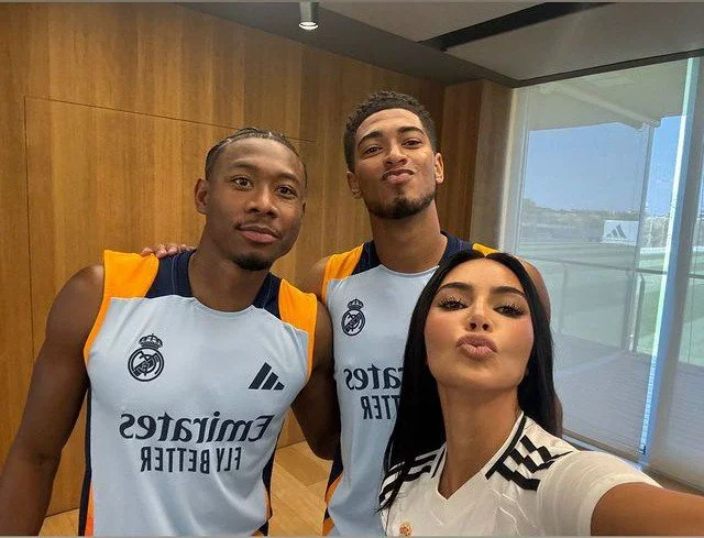 Kardashian enjoyed her time at the Real Madrid training ground