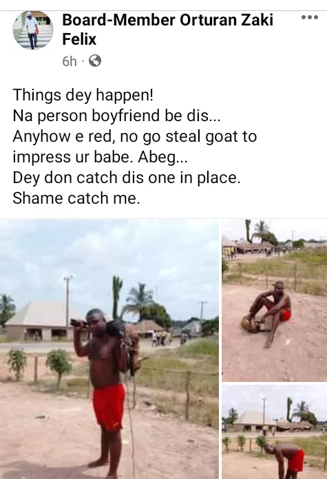 Man nabbed for allegedly stealing goat in Benue community