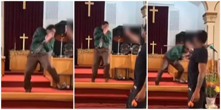 Moment Pastor survives gunshot as gunman suddenly enters church during sermon