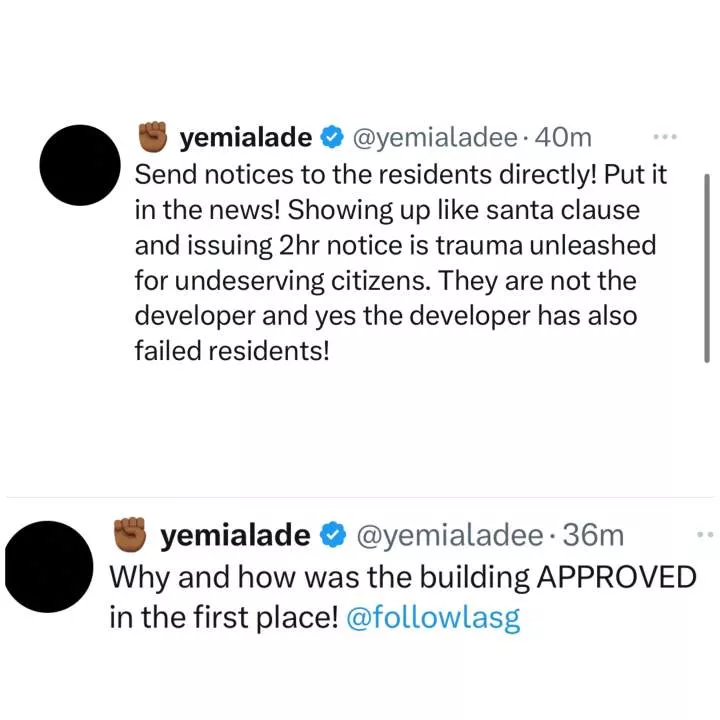 ?Thank you for giving us reasons not to invest in Lagos real estate. Start refunding legal buyers atleast - Singer Yemi Alade continues to tackle Lagos state govt