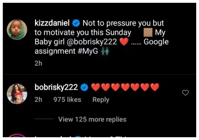 'Kizz don ment' - Reactions as Kizz Daniel refers to Bobrisky as his baby girl
