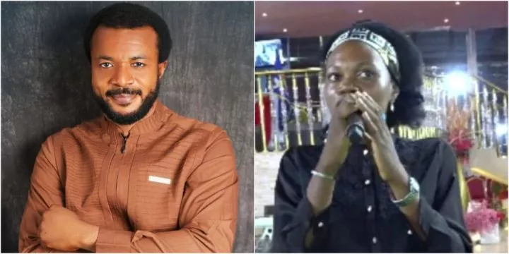 Lady shocks Ebuka Obi after proposing marriage to him in church, claims God confirmed in a dream