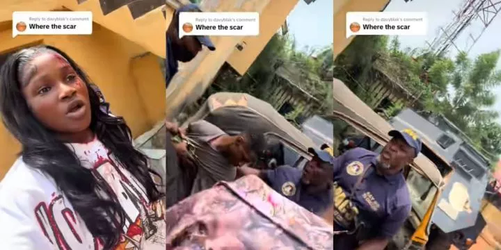 Lady clashes with police after brother's arrest without justifiable cause