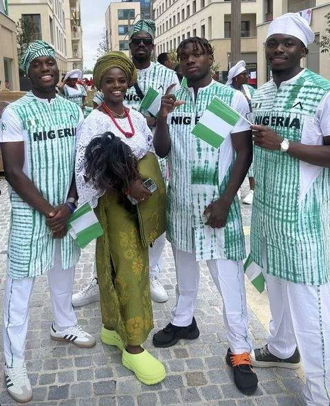 Paris 2024: Tobi Amusan and Team Nigeria contingents stun in opening ceremony outfit for the Olympics