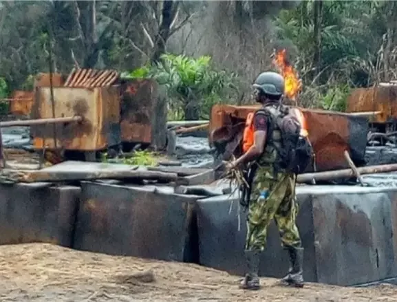 Military uncovers over 50 illegal refineries in Bayelsa forest
