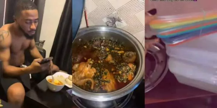 Lady reveals abundance of food at boyfriend's house when she's around versus when she is absent