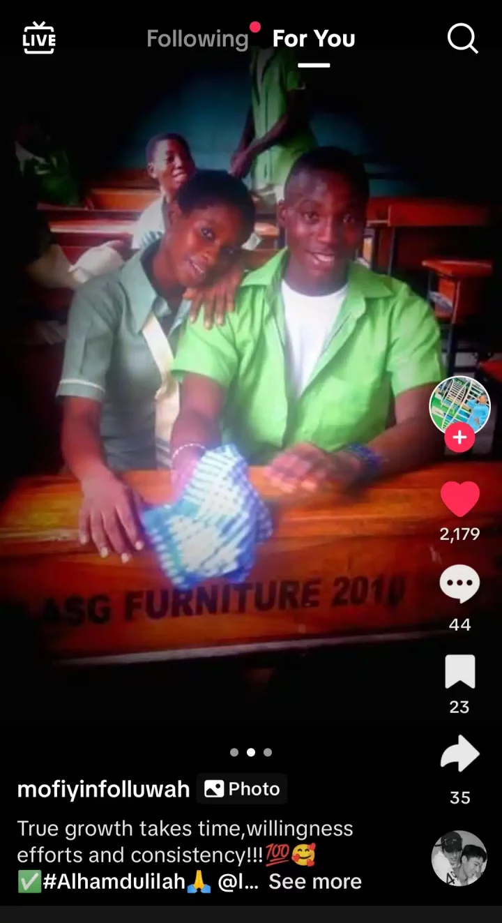 Before and after photos of Nigerian couple as students to parents go viral