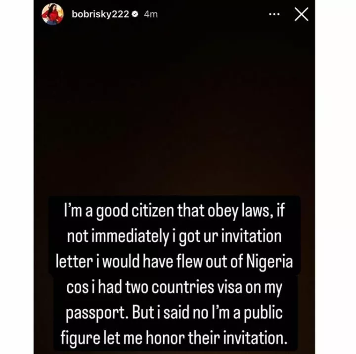 You are the most wicked people in Nigeria - Bobrisky to EFCC