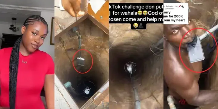 Nigerian lady's TikTok challenge goes wrong as iPhone falls into water well, leaves many speechless