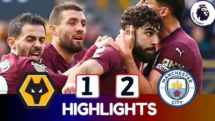 Wolves 1 - 2 Manchester City (Oct-20-2024) Premier League Highlights