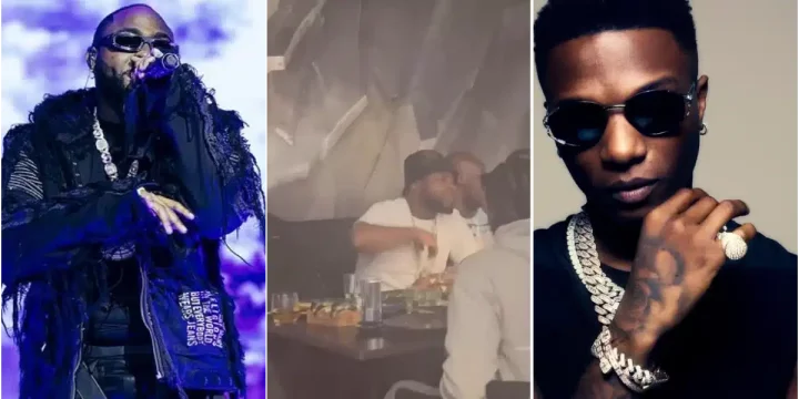 Moment Wizkid spots Davido at club, snub each other, walks out