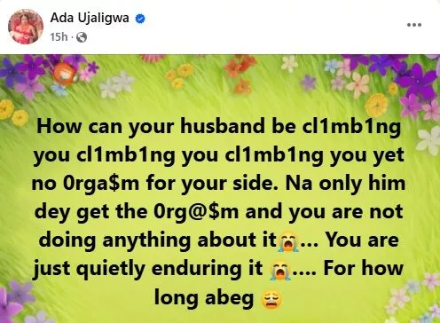 For How Long Will You Quietly Endure? - Nigerian Doctor to Married Women Who Don't Reach Orga$m With Their Husbands For How Long Will You Quietly Endure? - Nigerian Doctor to Married Women Who Don't Reach Orga$m With Their Husbands