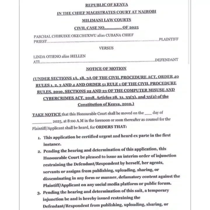 Drama as Cubana Chief Priest files lawsuit against Helen Atti