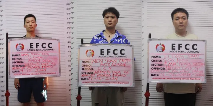 Six Chinese Fraudsters Jailed in Lagos (Photo)