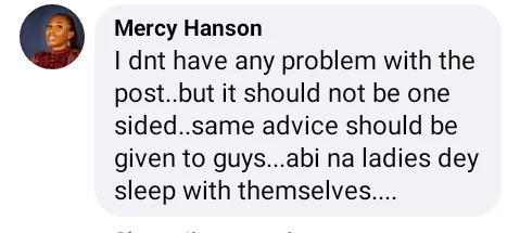 'Is virginity only for women?' - Facebook users tackles Nigerian man for advising women to keep their virginity until marriage