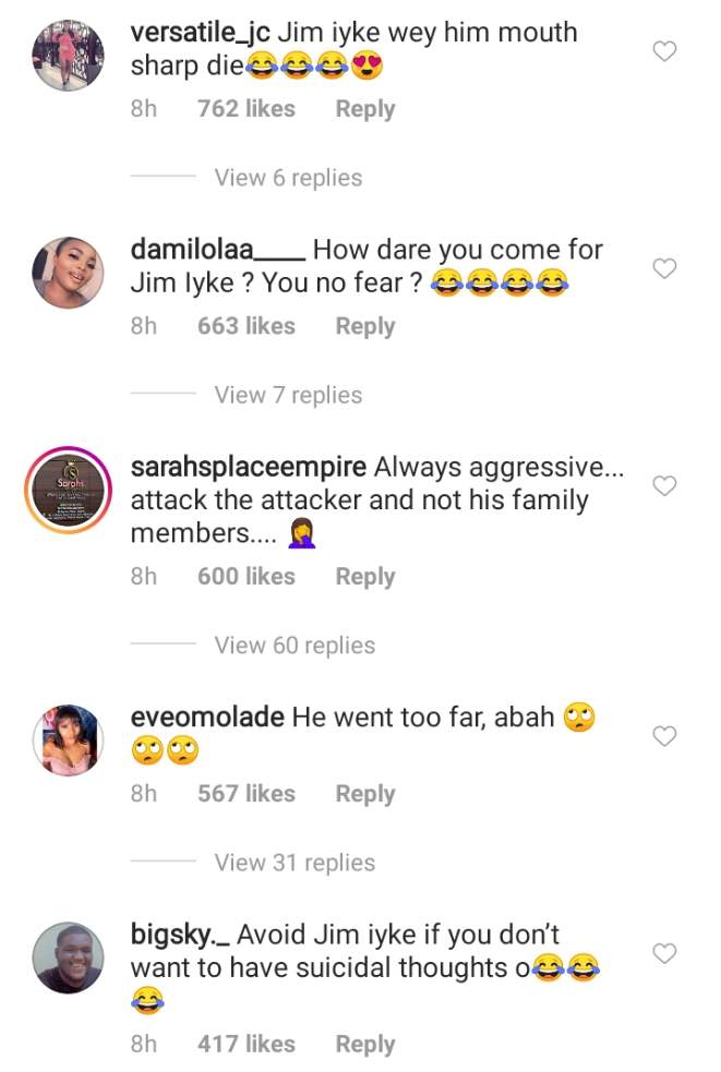 'You no dey fear?' Fans tackle troll who called actor, Jim Iyke short