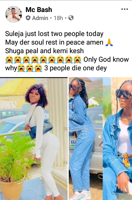 Young Nigerian woman and her bestfriend killed in fatal motor accident; boyfriend reportedly in coma