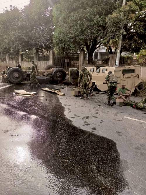 5 soldiers die in accident on their way to repel alleged IPOB's ESN attack in Anambra (graphic photos)