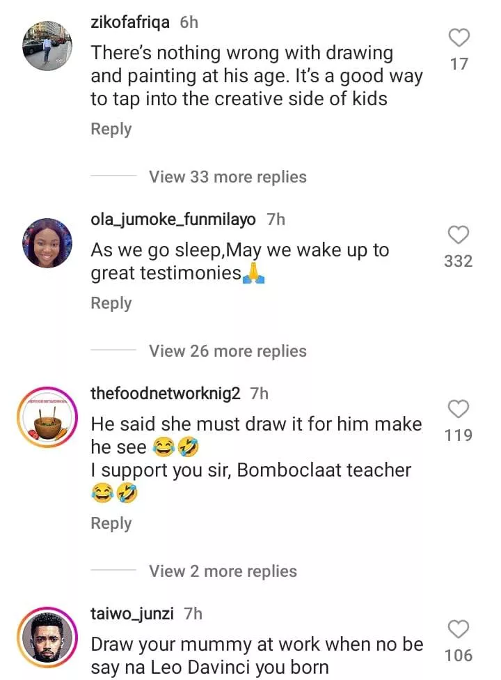 'When no be 'Leo Da vinci' him born' - Reactions as father laments over difficult drawing assignment his child was given (Video)