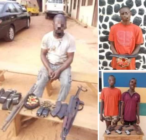 Police arrest four criminal suspects, recover AK-47 rifle, firearms and ammunition in Enugu