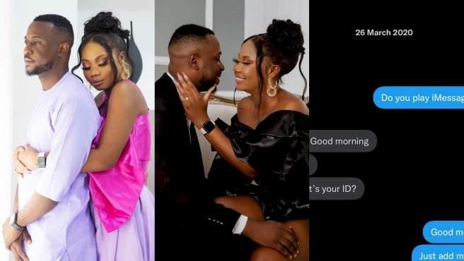 "From Twitter DMs to iMessage to Forever" - Lady gushes as she narrates love story