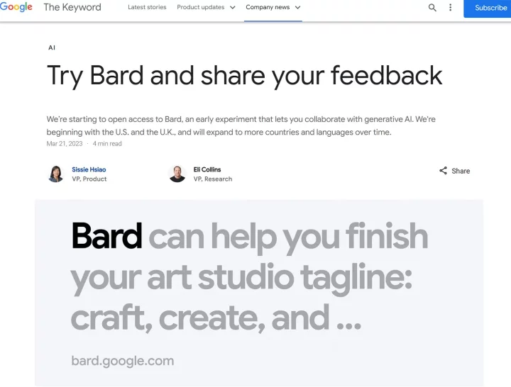 Google Releases ChatGPT's Main Rival, Bard, For Public Testing