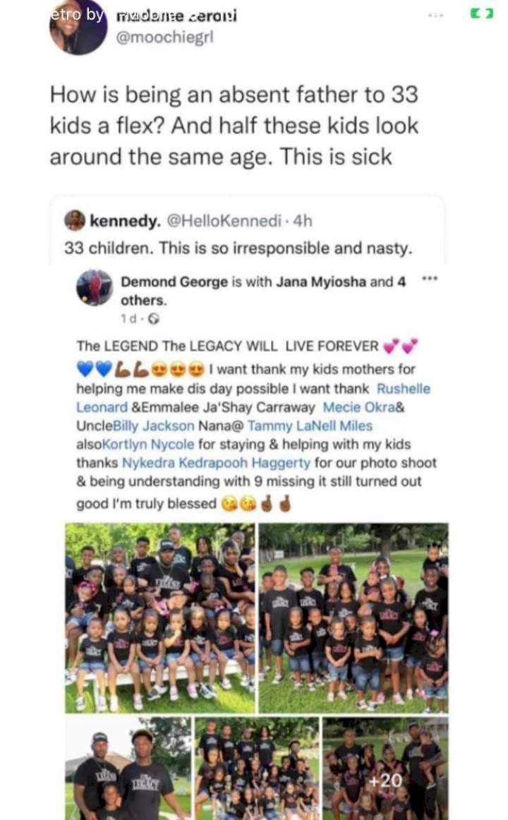 'This is irresponsible' Truck driver with 33 children from multiple baby mamas is called out as he proudly shows off his kids; he responds (video)