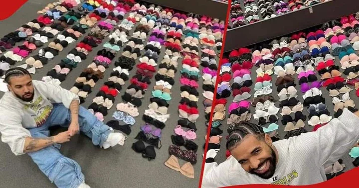 Drake Shows Off Huge Collection of Bras Thrown at Him by Fans During Concert