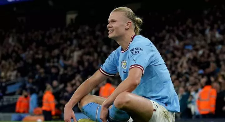 Erling Haaland celebrates one of his numerous goals for Manchester City - Imago