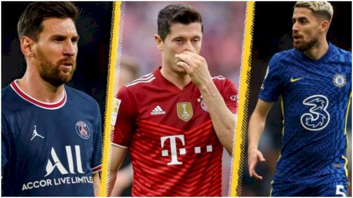 2021 Ballon D'Or: Messi, Jorginho, Lewandowski make 30-man nominees (Full list)