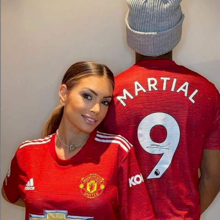 EPL: He has never been injured - Martial's wife hits back at Solskjaer