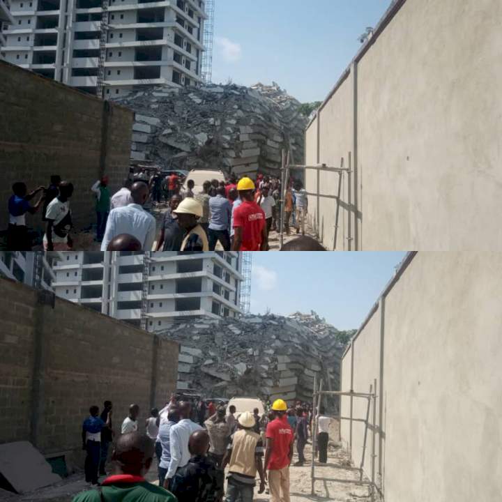 Building under construction collapses along Mosley Road in Ikoyi (photos/video)