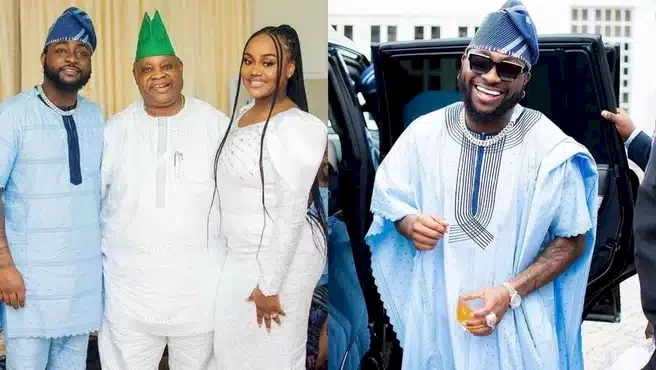Jubilations as Chioma and Davido are spotted rocking wedding rings at uncle's inauguration