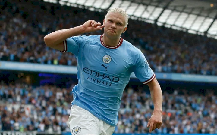EPL: Haaland makes history after scoring hat-trick in Man City's win over Man Utd