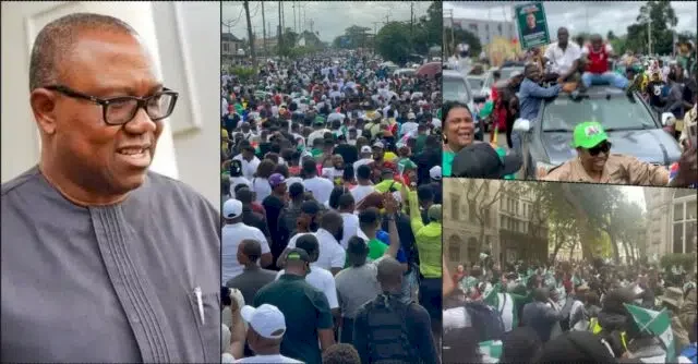Peter Obi's supporters storm the streets in Nigeria, Ghana and the UK (video)