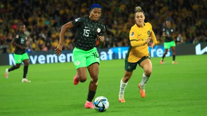 Super falcons go top of Group B after beating co-host Australia