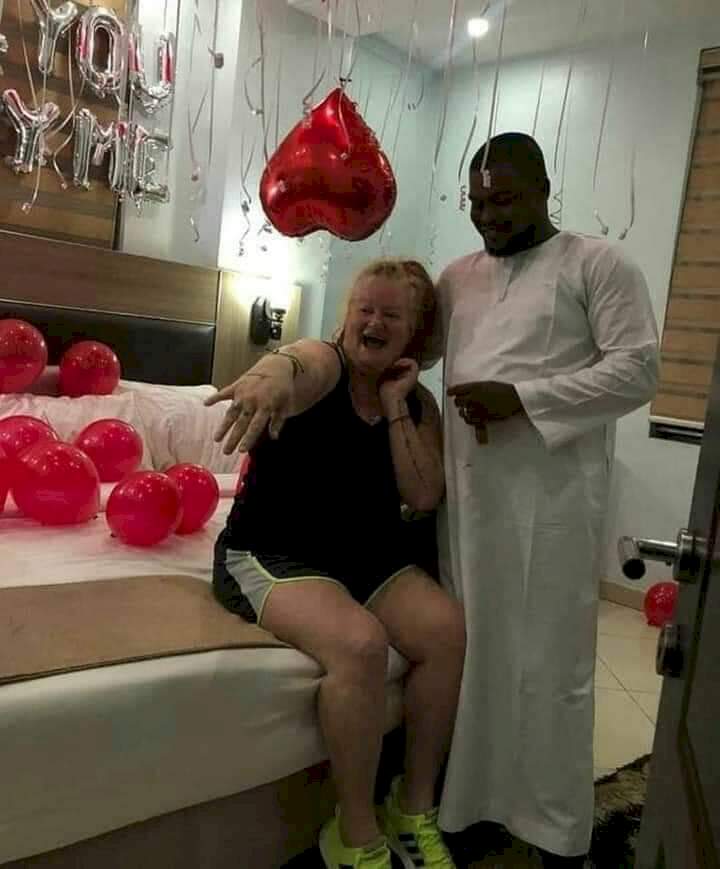 'All the way from Canada to say yes' - Man rejoices as older White lover accepts his proposal in Delta