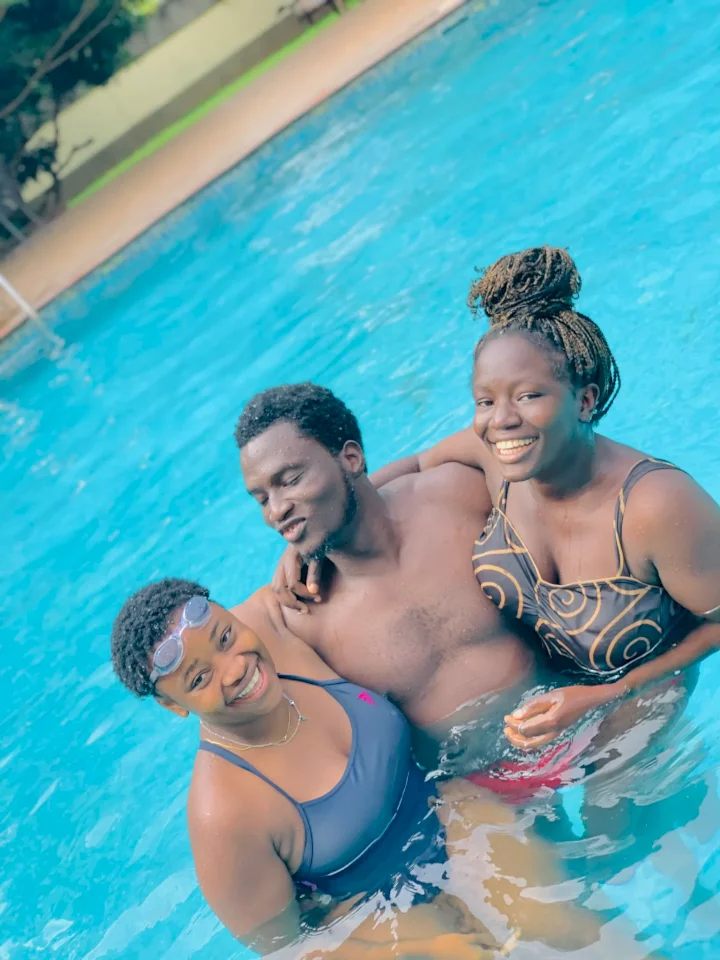 Lady hangs out with her ex-boyfriend and his new lover to prove they can all coexist. (Photos)