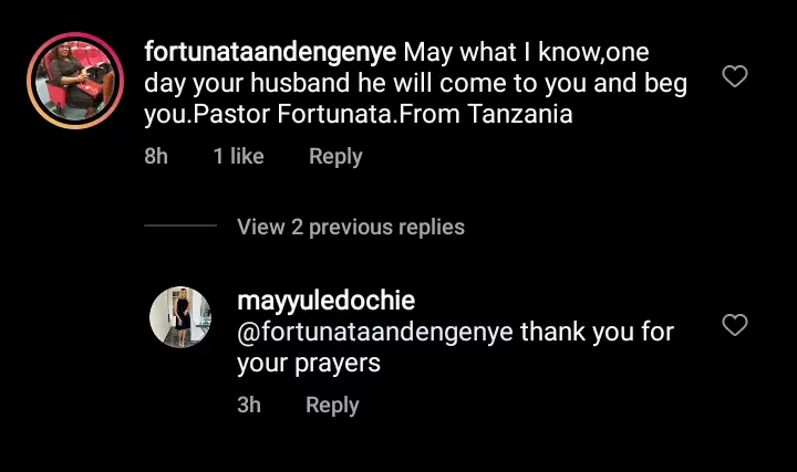 May Edochie replies female pastor who said Yul Edochie will beg her for forgiveness one day