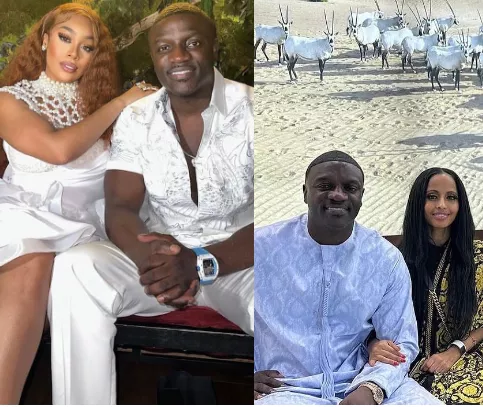 Akon's women celebrate him as he divides his time to spoil them days apart (photos)