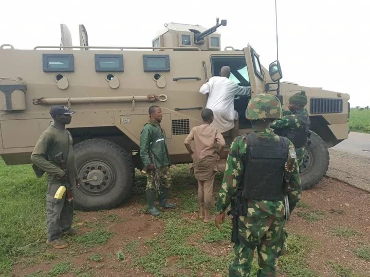 Nigerian Soldiers Rescue Abducted Ex-College Of Education Provost And His Son In Zamfara (Photos)