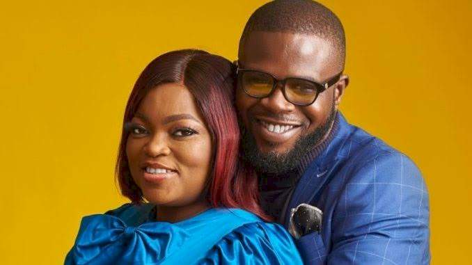 'This one show say marriage no be scam' - Netizens react to heartwarming video of Funke Akindele's son praying for his father (Video)