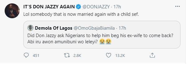 Producer, Don Jazzy responds to questions about his marriage at age 20