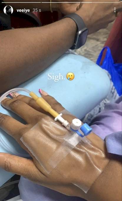 'I will be okay' - BBNaija's Vee says as she shares photos of her hospitalized