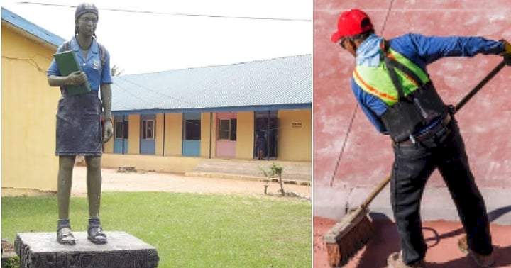 Principal called out for making ex students wash toilets, cut grass and sweep before collecting certificate