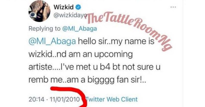 Reactions as tweet of Wizkid from 2010 begging for M.I’s attention resurfaces