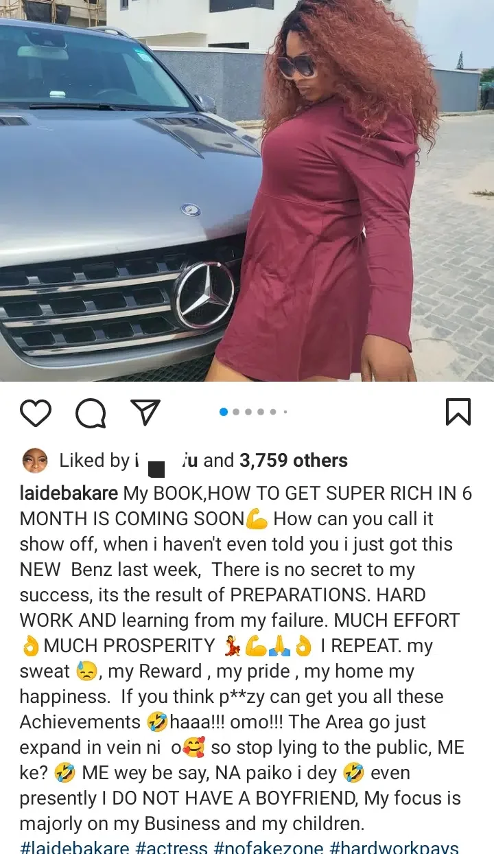 Laide Bakare tackles critics attributing her achievements to 'Kpekus' as she reveals her true source of wealth