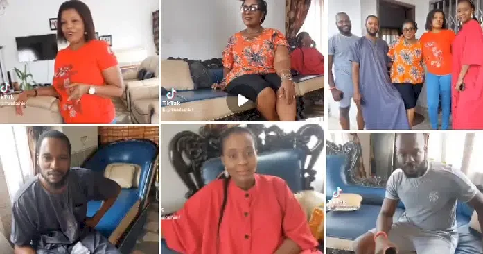 Reactions as actress Rita Edochie shows off her four children