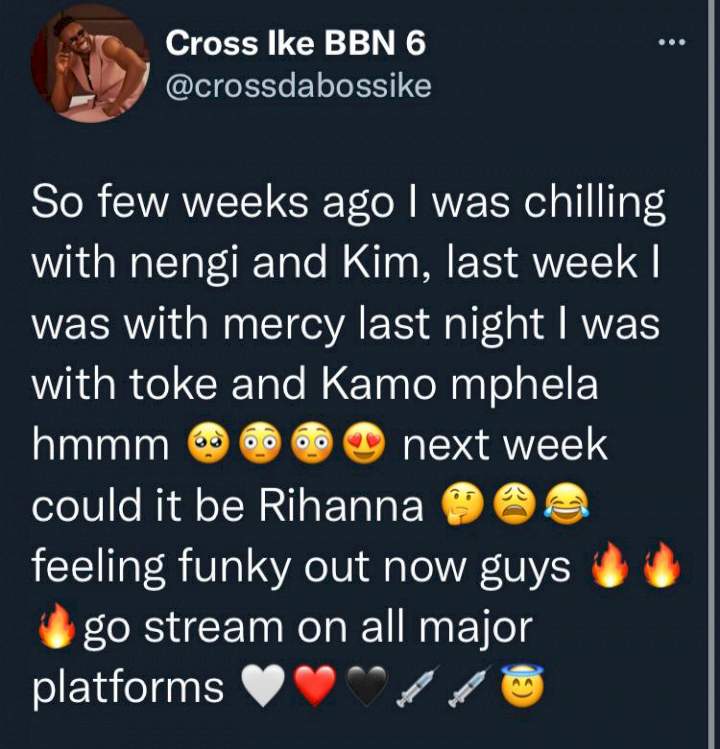 Cross Ike speaks on ambition to meet Rihanna following release of music track
